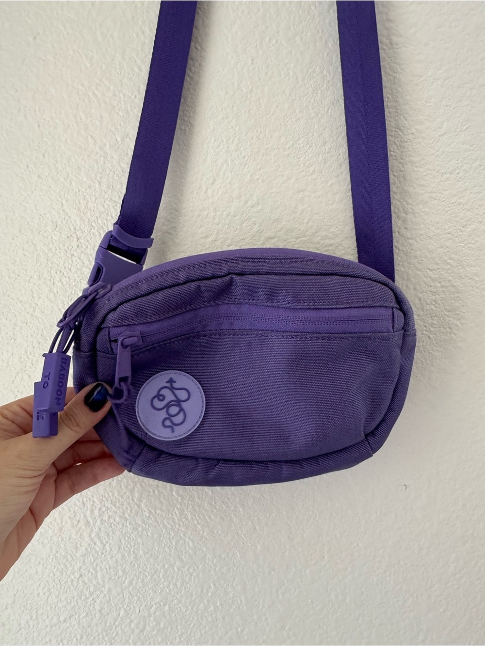 Baboon To The Moon Purple Fanny Pack Bag Crossbody